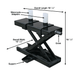 Atlas ATEHTBJ Blakcjack Motorcycle and ATV Center Jack - Raised View with Dimensions