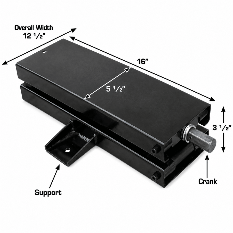 Atlas ATEHTBJ Blakcjack Motorcycle and ATV Center Jack Folded View