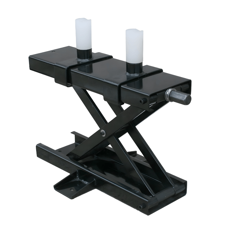 Atlas ATEHTBJ Blakcjack Motorcycle and ATV Center Jack with Adapters Side View