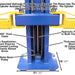Atlas OHX10000X 10,000 lb Extra Tall 2-Post Lift - Center Arm Base View