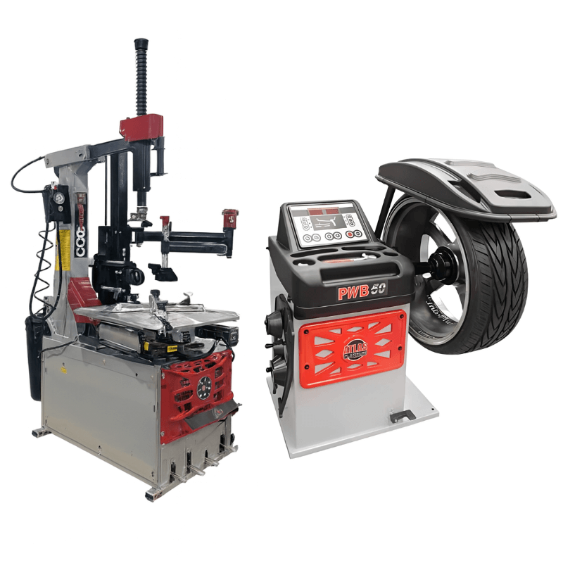 Atlas Platinum PTC600 Tire Changer with Platinum PWB50 Wheel Balancer Combo Package