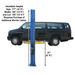 PV12PX 12,000 lb Overhead 2-Post Lift by Atlas  Side view