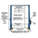 15,000 lb Overhead 2-Post Lift PV15PX  Lift with measurement view