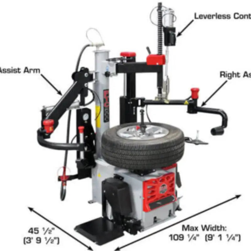 PTC500 Tire Changer - Semi Side View with Wheels