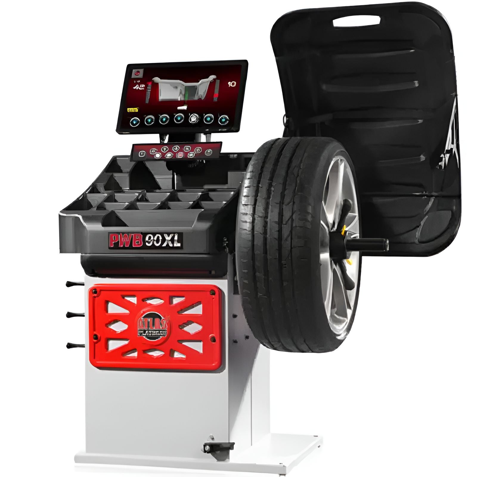 Atlas Platinum TCWB-COMBO2, PTC500 + PWB90XL Wheel & Tire Combo - Wheel Balancer View
