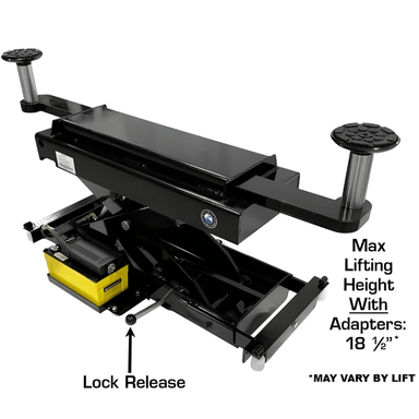 RJ45A 4,500 lb Capacity Air/Hydraulic Rolling Bridge Jack Upper View