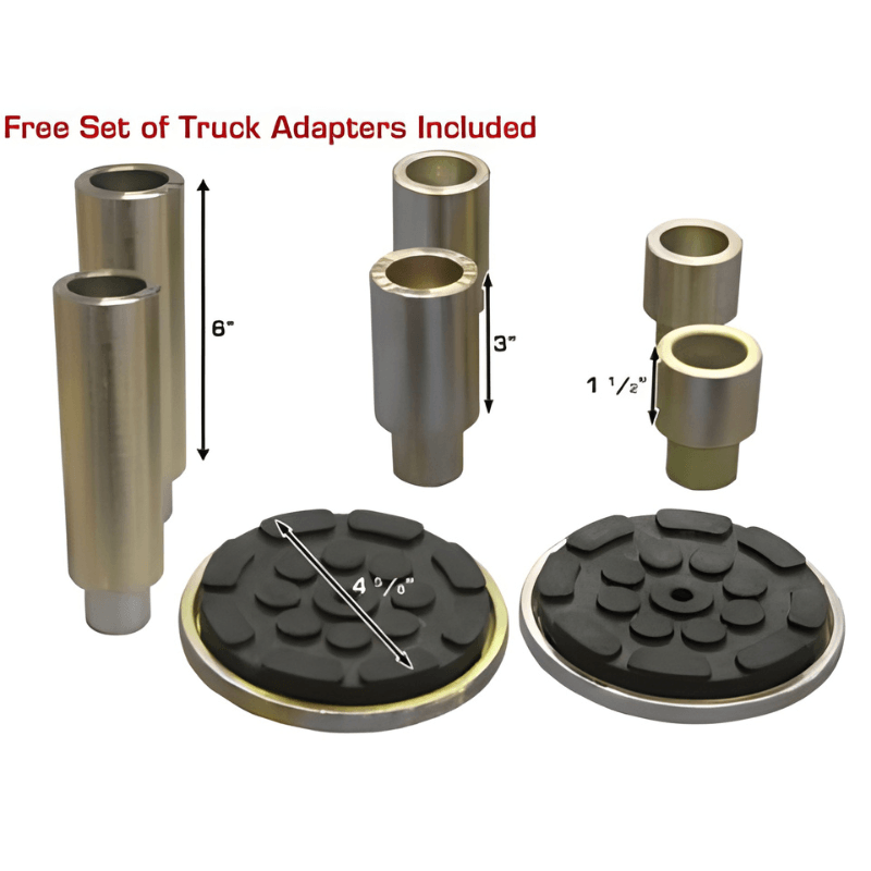 Atlas RJ8 8,000 lbs Rolling Bridge Jack Adapters and Pads View