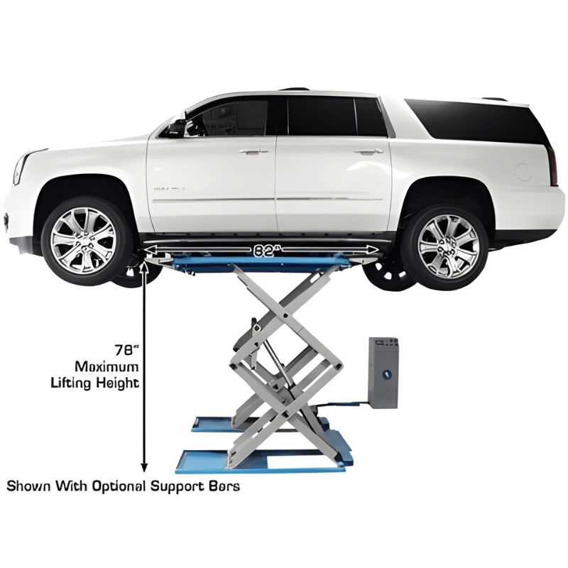SLP9K 9,000 lb Full Rise Scissor Lift Side View