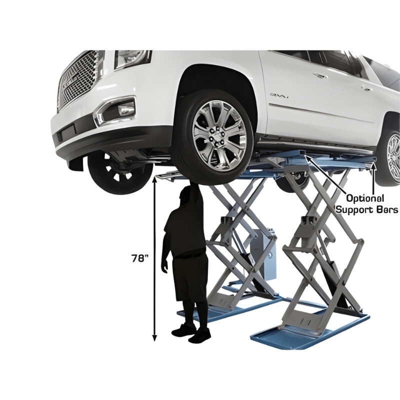 Atlas SLP9K Lifting View with Car and person under