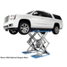 Atlas SLP9K 9,000 lb Full Rise Scissor Lift Side View with Car Lifting