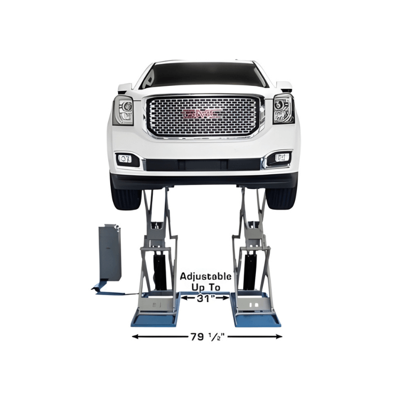SLP9K 9,000 lb Full Rise Scissor Lift Front View