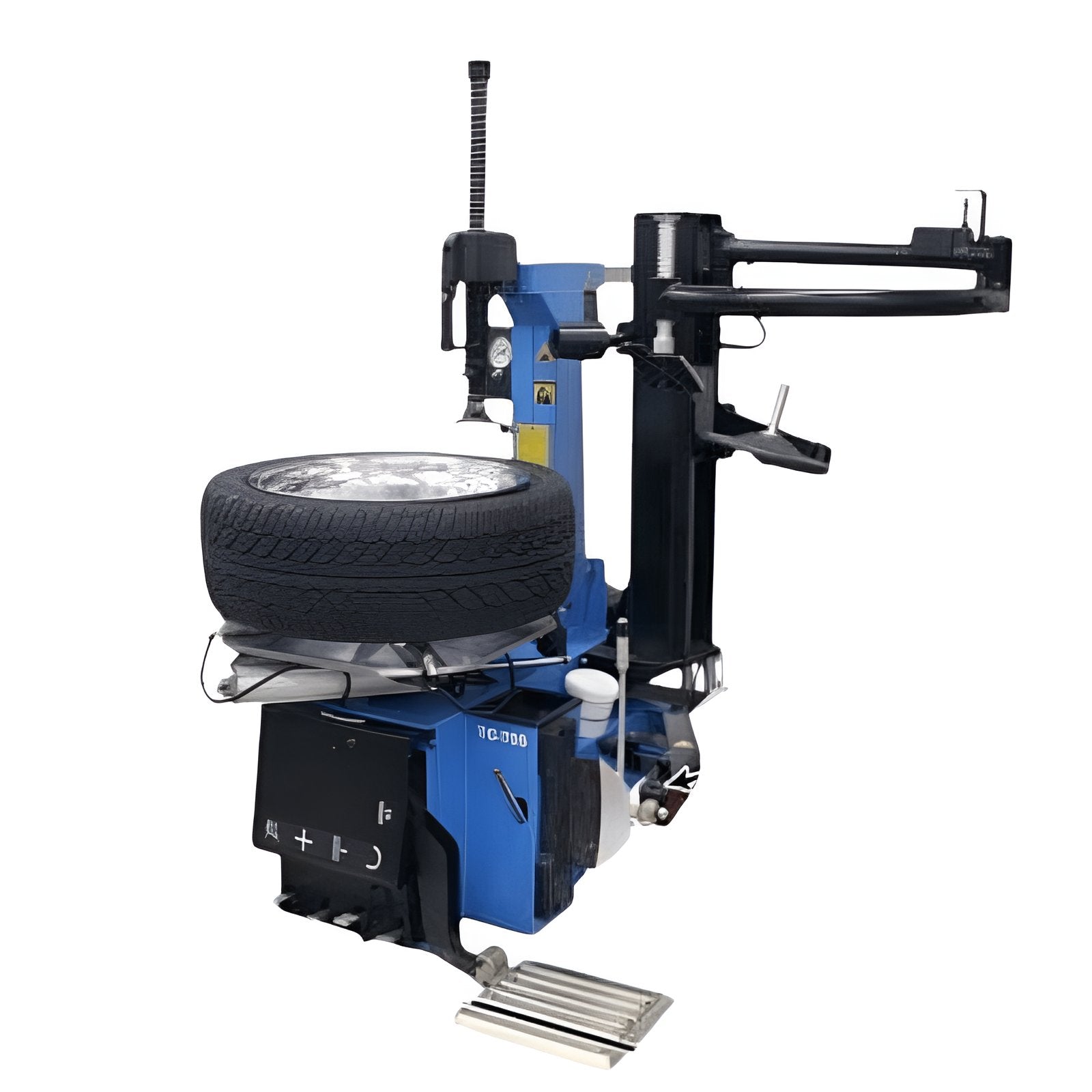 TC755EZ Tilt-Back Rim-Clamp Tire Changer w/ E-Z Arm Side View