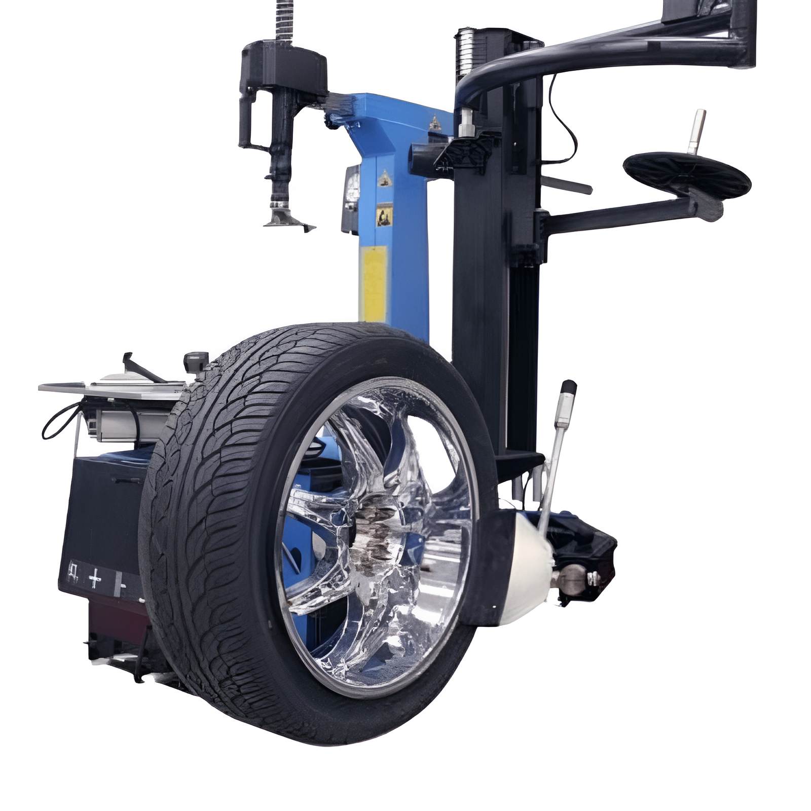 Atlas TC755EZ Tilt-Back Rim-Clamp Tire Changer with Wheel View