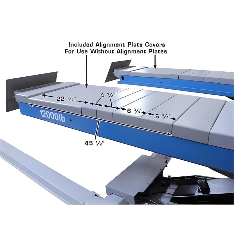 12ASL 12,000lb Scissor Alignment Lift Ramps View