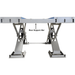 Atlas 12ASL 12,000lb Scissor Alignment Lift Rear View No Car