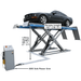 Atlas 12AWFSL-N 12,000 lb Alignment Double Scissor Lift Side View with Black Car and Panel