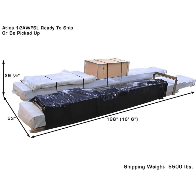 Atlas 12AWFSL-N 12,000 lb Alignment Double Scissor Lift Boxing View