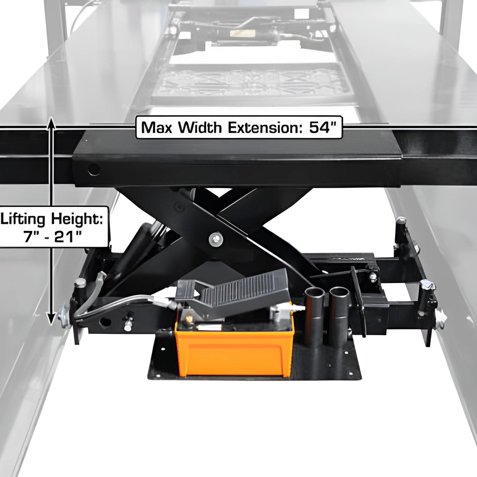  RJ6BK 6,000 lb Rolling Bridge Jack - Hydraulic by Atlas Extension View