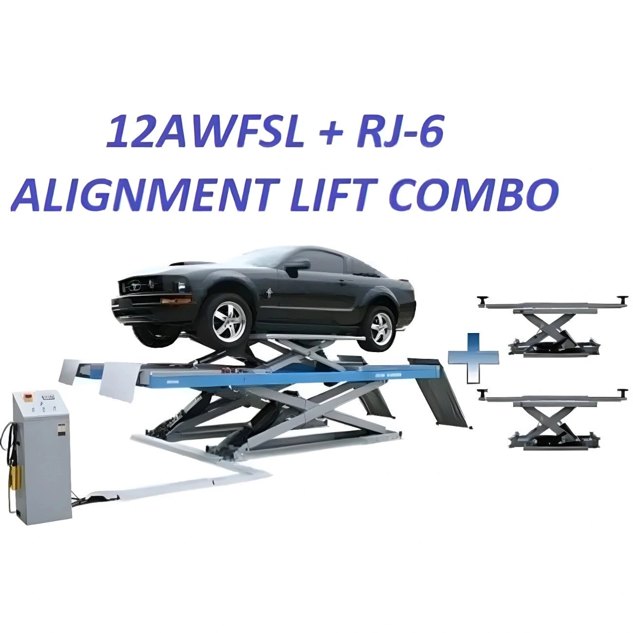 Atlas 12AWFSL Alignment Double Scissor Lift and RJ-6 Rolling Jack Comb ...