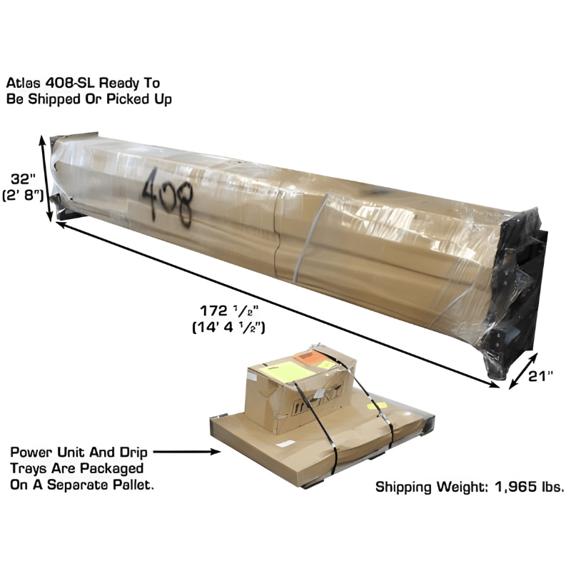 Atlas 408SL 4 Post Lift Shipping Package View