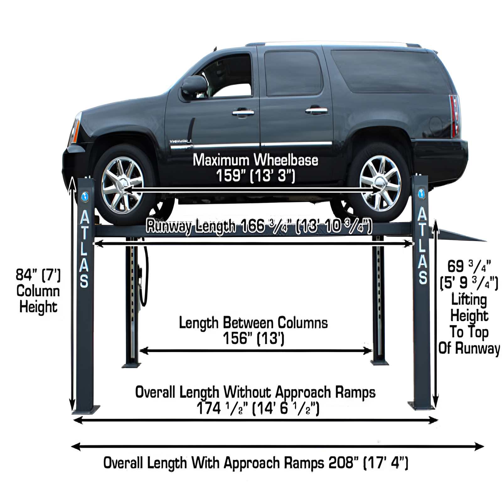 Atlas 408 SL 8,000lb Side View