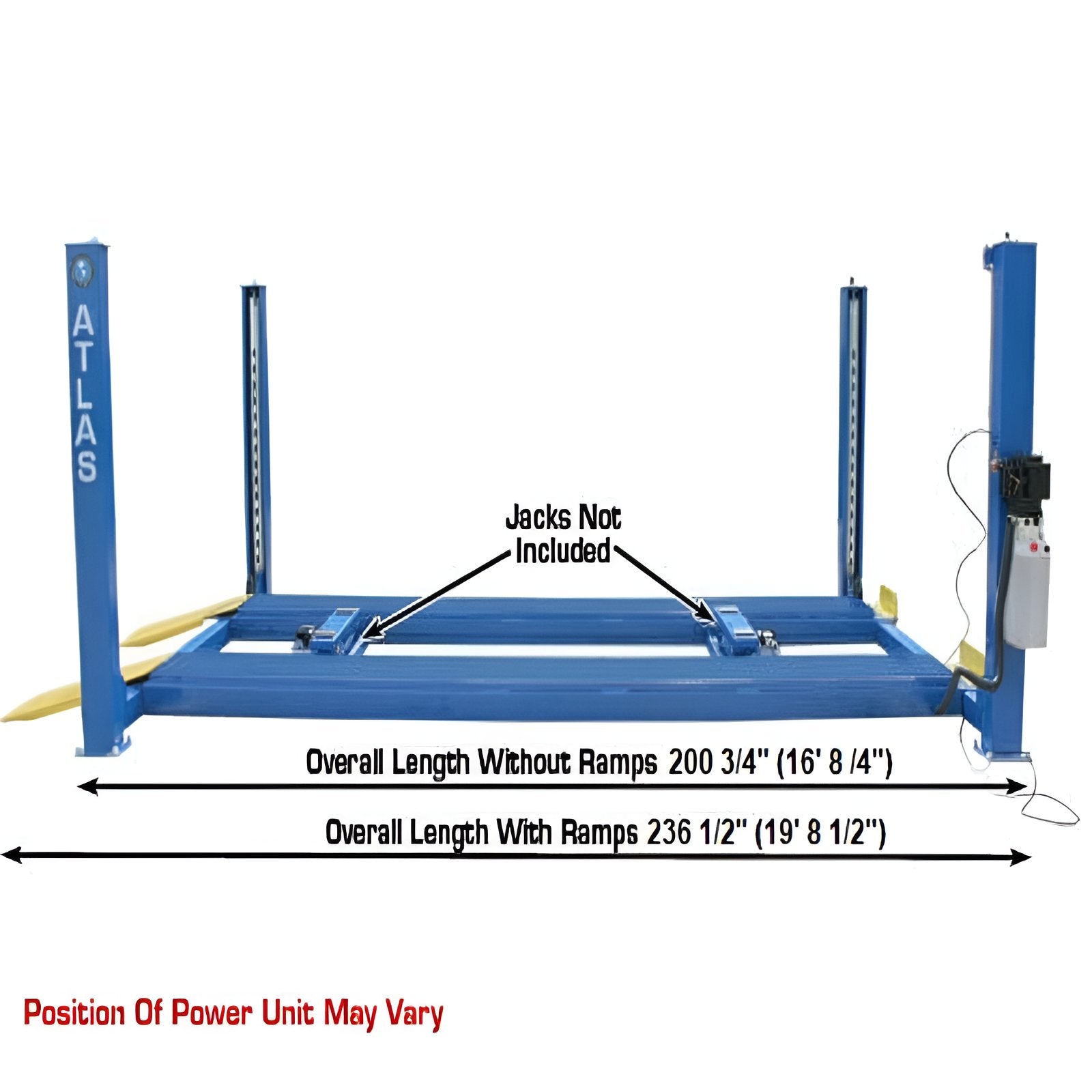 Full Side View 412 Lift 12,000 lb - Commercial