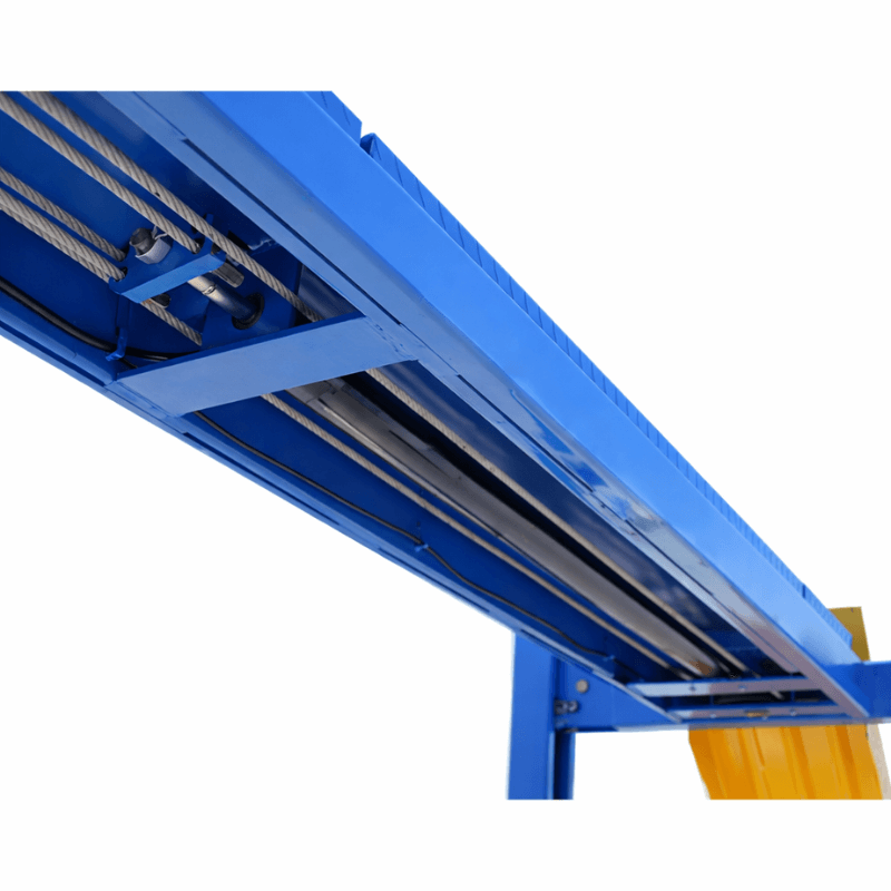 Atlas 414A 14,000 lb 4-Post Alignment Lift Under Ramps View