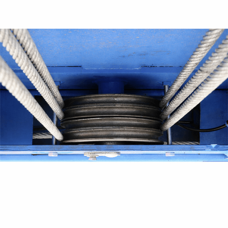 414A 14,000 lb 4-Post Alignment Lift Cable View