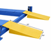 414A 14,000 lb 4-Post Alignment Lift Ramps View with Dimension View