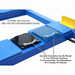 414A 14,000 lb 4-Post Alignment Lift Ramps View with gauge view