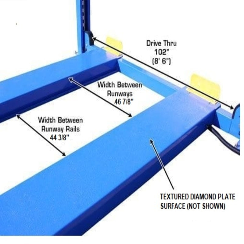 Atlas 414 14,000 lb Post Lift - Top View