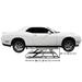 Atlas 6PL 6,000lb Low Rise Scissor Lift - Open Center Side View with Car