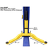 9KBP 9,000 lb 2 Post Lift by Atlas Symmetric Arms Dimension View