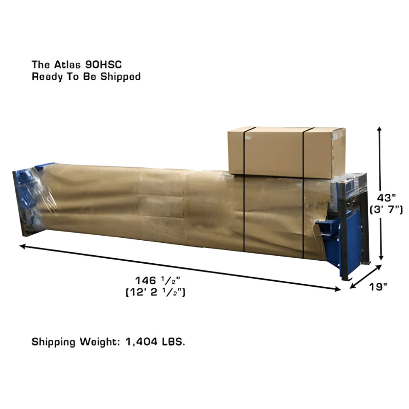 Atlas 9OHSC-SS 9,000 lb 2 Post Lift Shipping Package View