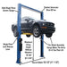 Atlas 9OHSC 9,000 lb 2 Post Lift Side View Middle Lifting