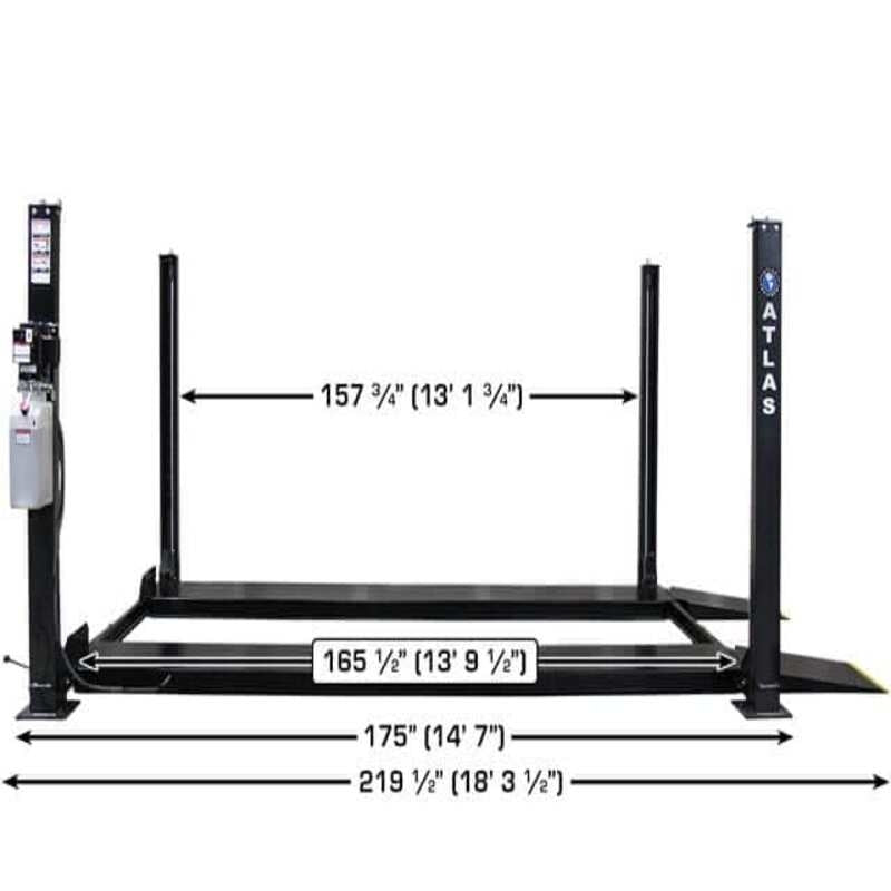 Apex 8 Parking Lift by Atlas - Side View