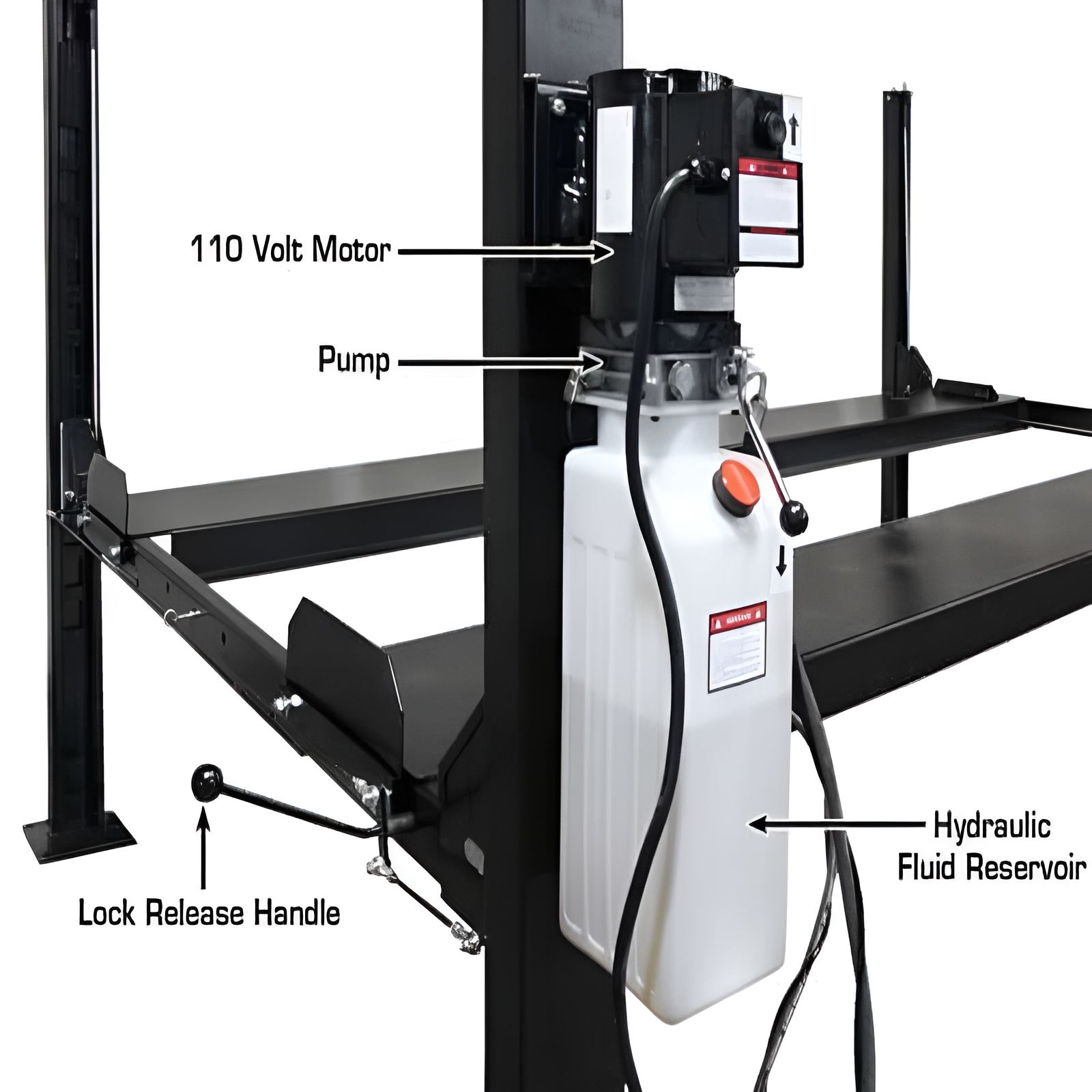 Atlas Apex 8, 8,000 lb Pump and Motor View