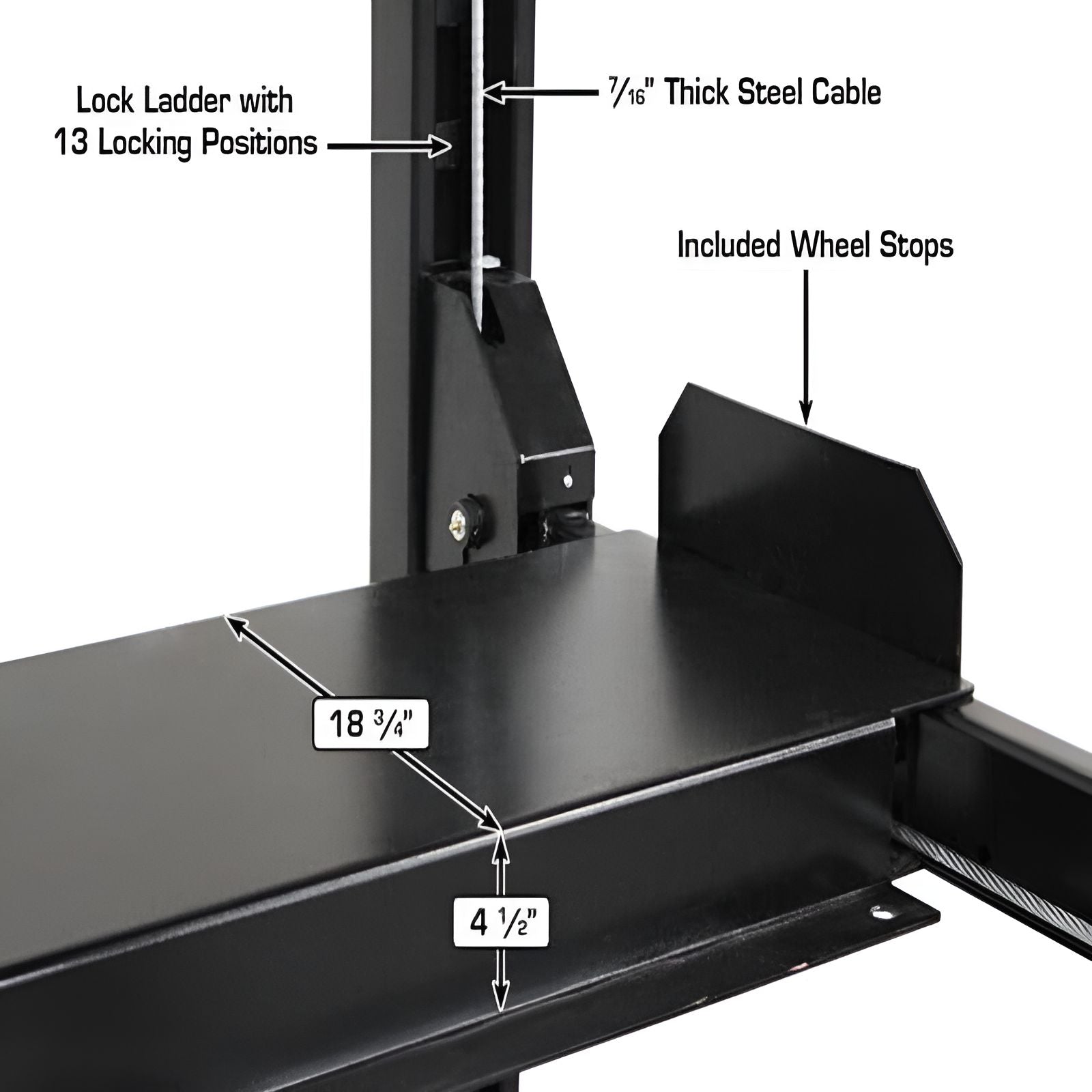 Atlas APEX 8 4-post lift Wheel Base View