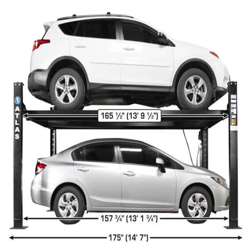Atlas Apex 8 8,000 lb Parking Lift - Side View