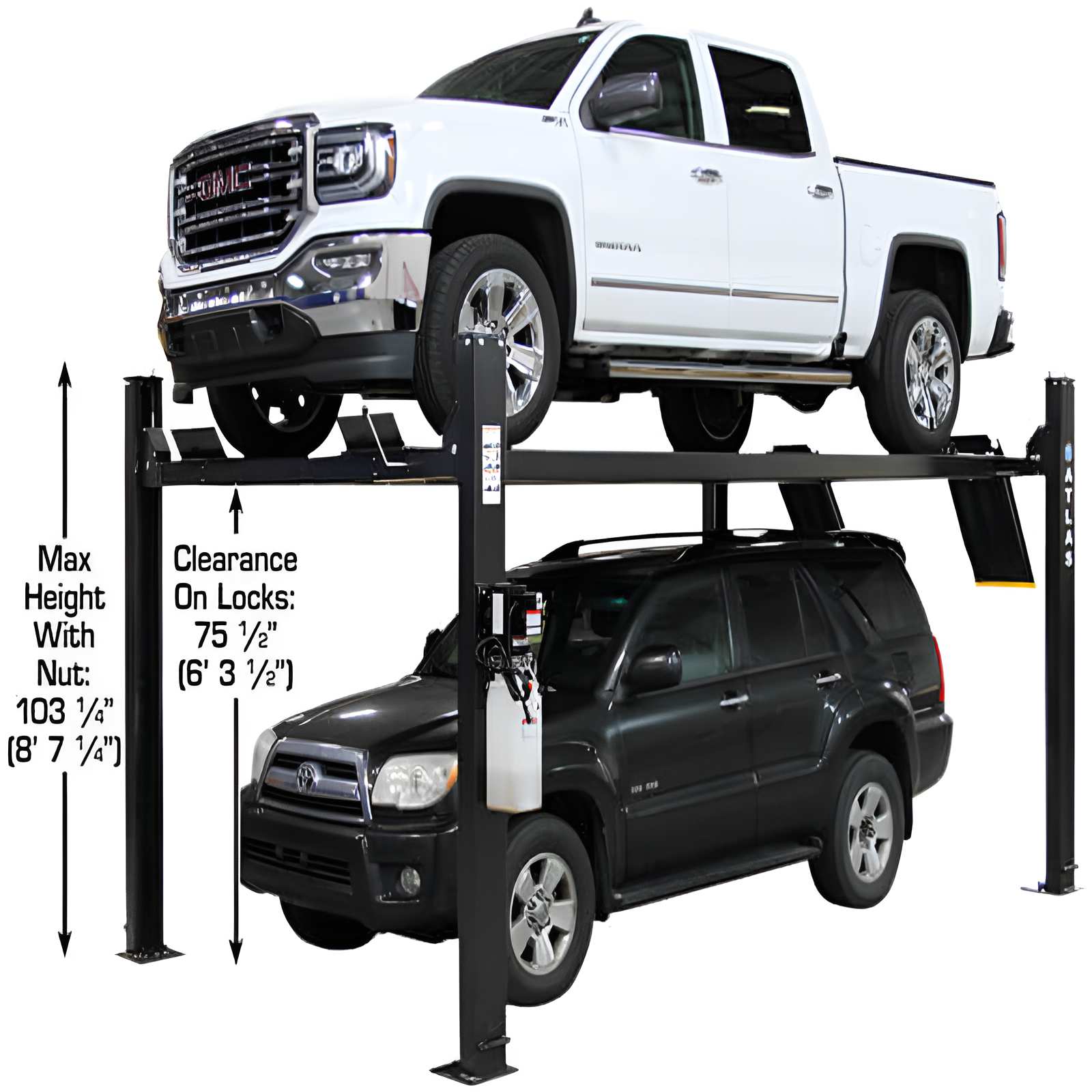 Atlas APEX 9 4 Post Patient Lift Side View