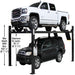 Apex 9, 9,000 lb 4 Post Vehicle Storage Lift - ALI Certified by Atlas Side View with Height Dimension