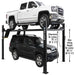 Atlas Apex 9, 9,000 lb 4 Post Side View with 2 Cars