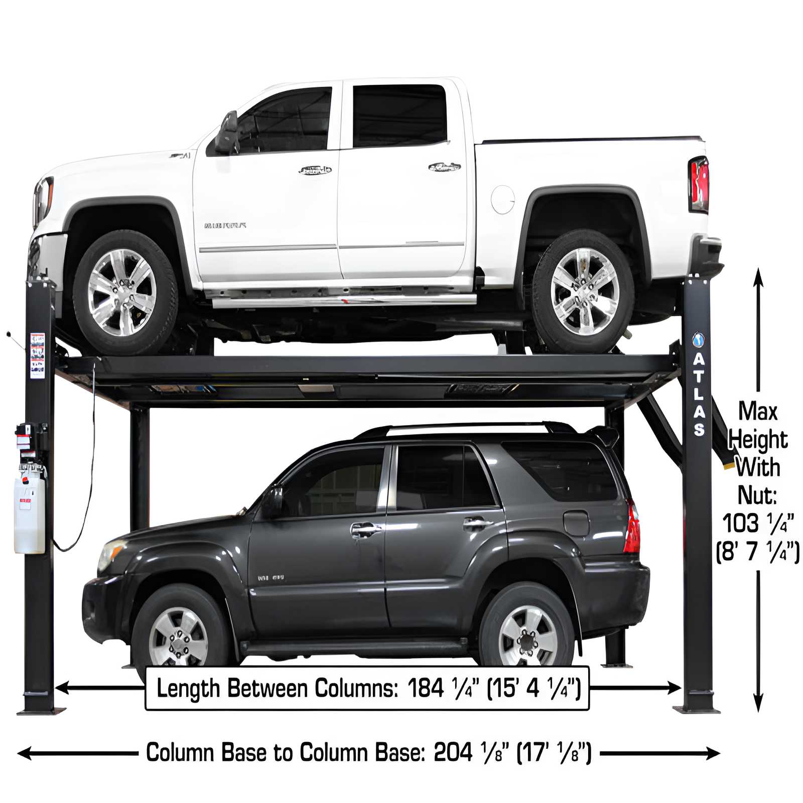 Atlas APEX 9 4 Post Patient Lift Full Side View