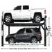 Atlas Apex 9 9,000 lb Parking Lift  - Side View