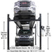  Front View with 2 Cars of Apex 9, 9,000 lb 4 Post Vehicle Storage Lift - ALI Certified