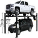 Apex 9, 9,000 lb 4 Post Vehicle Storage Lift - ALI Certified by Atlas Side View with Height Dimension