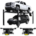 Atlas Apex 9, 9,000 lb 4 Post Lift with Two RJ45A Rolling Bridge Jack Combo View