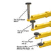 Atlas BP10000 10,000 lb 2 Post Lift - Low Ceiling Adapter Heights View