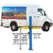 BP10000 10,000 lb 2 Post Lift - Low Ceiling Full Side View with Van