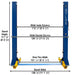 Atlas BP10000 10,000 lb 2 Post Lift - Low Ceiling Front View 